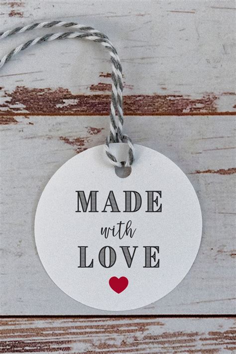 Made With Love Printable Tags